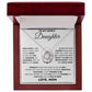Love Knot Necklace for Daughter with sentimental message, perfect gift for expressing unbreakable bond.
